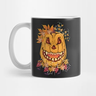 Retro spooky halloween and fall pumpkin Mug
